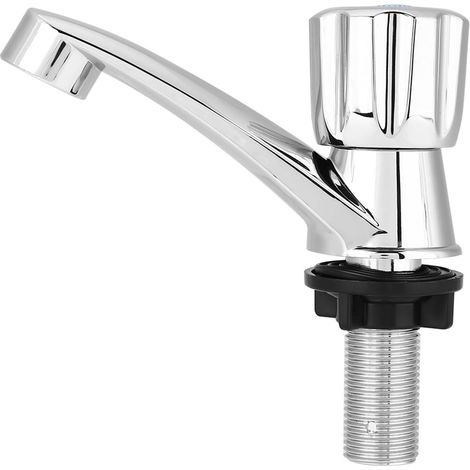 Robinet de lavabo, ABS, eau froide, chromé, G1/2, pour vasque (1/5)