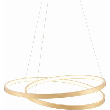 Endon Scribble - Pendentif à 1 lumière LED feuille d'or, acrylique givré (1/5)