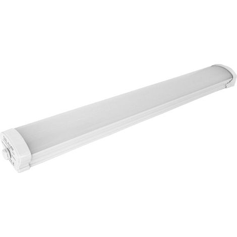 Silamp – Réglette LED étanche 18W 60cm IP65 – 1800 lumens pour chantiers humides – Diffuseur opale pour lumière uniforme – Branchement direct 220V