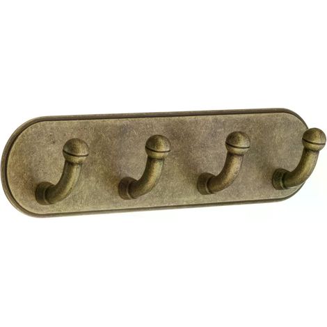 Smedbo Viererhaken, selbstklebend, Messing Antik  BA1124 (1/2)