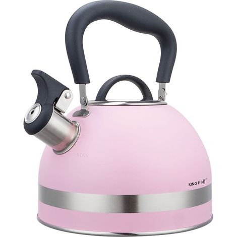 Hervidor de agua de 1,8 L con silbato Kinghoff KH-1856 rosa (1/5)