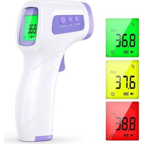 Thermomètre frontal digital infrarouge sans contact 3en1 mesures pour Surfaces la température des liquides bébés et adultes-Ywey (1/5)