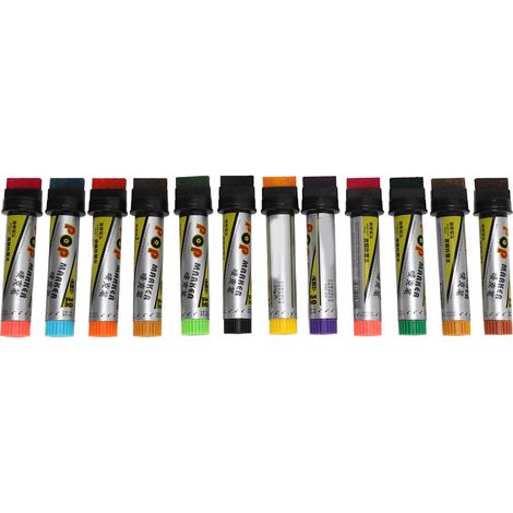 Lot de 12 marqueurs à encre alcool, couleurs vives, inoffensifs, imperméables, résistants à la décoloration, séchage rapide, pour tableau blanc (1/5)