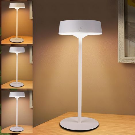 Lampe de Table Solaire Sans Fil, Lampe de Table LED Sans Fil avec USB-C, 3 Température de Couleur, lampe de chevet tactile, pour Extérieur et Intérieur (1/5)