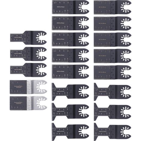 Lot de 21 lames de scie oscillante multifonction, coupe bois rapide, polissage et droit, kit à changement rapide (1/5)