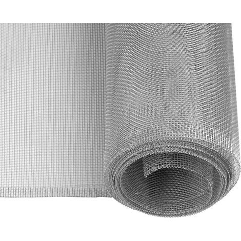 1 - Moustiquaire Aluminium - Grille De Protection - Résistant Aux Intempéries Et Aux Insectes Pour Fenêtre Et Porte - Argent - 120x250cm (1/5)