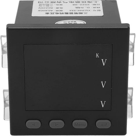 Voltmètre numérique triphasé intelligent noir, ignifugé, stable, 220 V CA