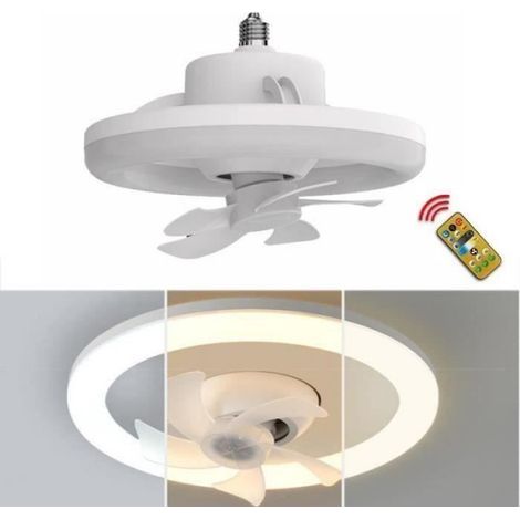 YSTP 30 cm LED-Deckenventilatorleuchte, dimmbar, mit Fernbedienung, 60 W, Weiß (1/5)