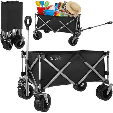Klappbarer Gartenwagen, 150 l, 200 kg Tragkraft, Geländeräder