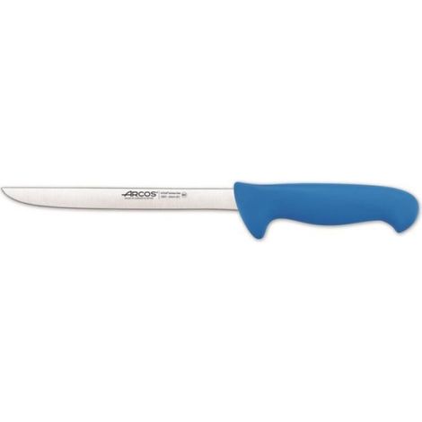 Couteau À Filets - Lame Acier Inoxydable Nitrum - Mango Polypropylène Bleu Ergonomique - 20 cm - 1 Pièce