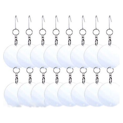 Set of 8 Anti-Bird Hanging Discs, Bird Repellent Discs, Repellent Discs, Bird Repellent, Anti-Bird Discs, Anti-Bird Repellents, to Keep Pigeons, Birds Away (Round Discs) (1/5)