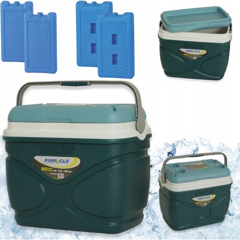 Nevera portátil grande Pinnacle de 20 litros, color azul, con 4 compartimentos: 2 de 500 ml y 2 de 1000 ml. (1/5)
