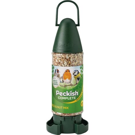 Peckish Ready To Use Pre Filled Bird Feeder Seed Wild Bird Hanging Feeder 400g