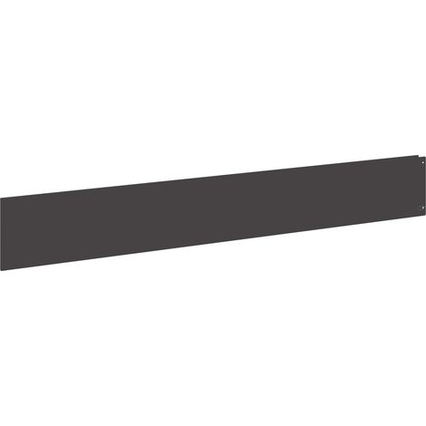 Borde de Césped 10 uds. 100 x 15 cm Acero Negro vidaXL (1/5)