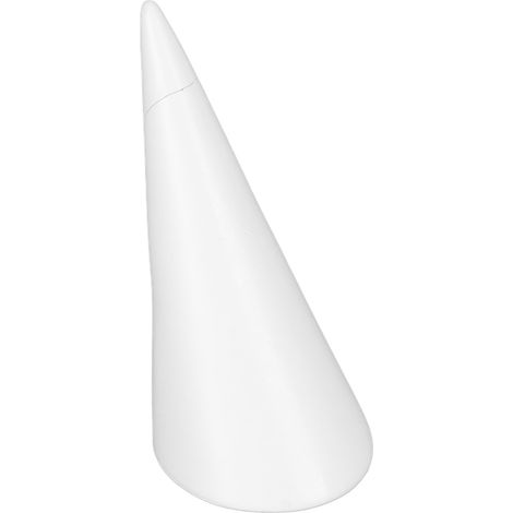 Support à bagues blanc conique pour alliances et fiançailles, présentoir élégant pour bijoux (1/5)