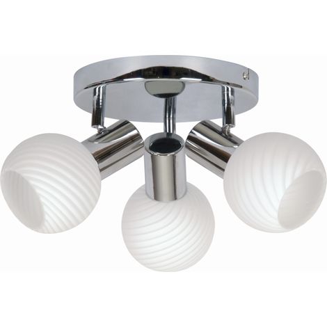Candellux TURNO 98-10940 plafoniera cromata 3xE14 metallo vetro