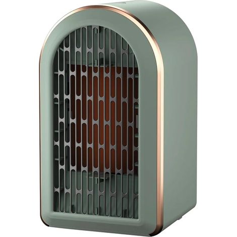 Chauffage électrique Portable 1200W PTC, souffleur d'air Chaud, Machine chauffante Domestique à Faible Bruit et économie d'énergie(Groen,Plug)