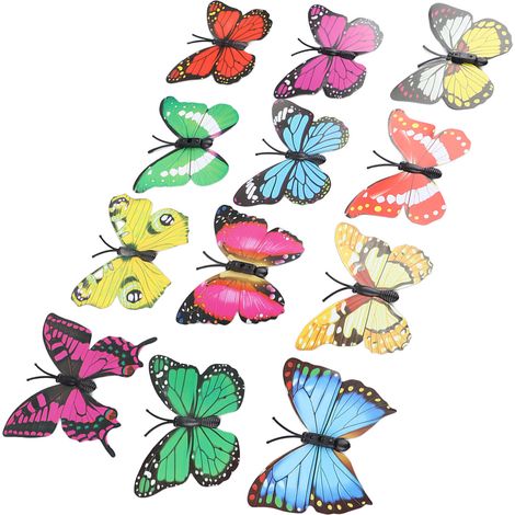 200 autocollants muraux papillons 3D en PVC de 7 cm, amovibles, pour la décoration de la maison, de la chambre ou d'une fête. (1/5)