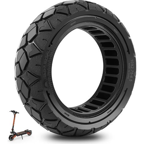 10x2,75-6,5 10x2,70-6,5 Pneu Plein pour Hitway H5/HB24/Hiboy Max3/Speedway 5/KuKirin G3/G2 Master Trottinette électrique, 10 Pouces Pneu de Remplacement Haute élasticité (1 Pièce) (1/5)
