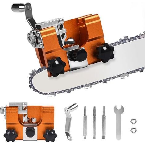 Kit affûtage tronçonneuse portable avec pierre à aiguiser, accessoire pour chaîne tronçonneuse (1/4)