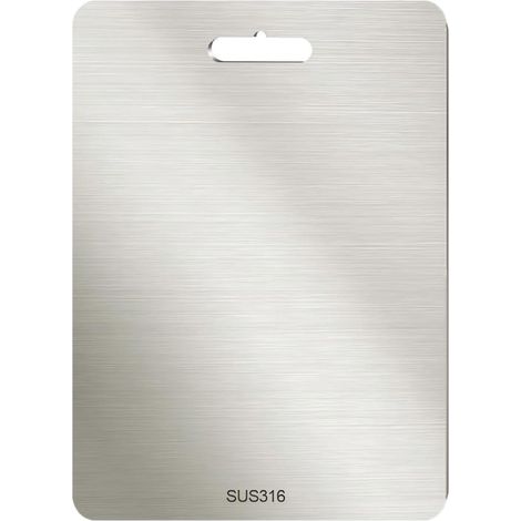 Tagliere in acciaio inox, tagliere in titanio - robusto e durevole, utilizzabile su entrambi i lati, facile da pulire, antibatterico e inodore (39 x 28 cm)