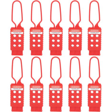 Zoternen Lot de 10 verrous de sécurité isolants en nylon à 6 trous pour la maintenance des équipements industriels (1/4)