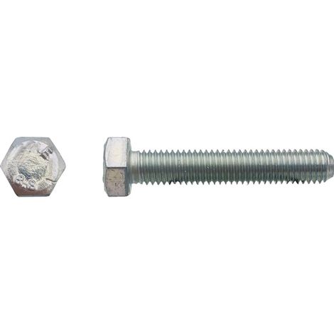 Vis tête hexagonale totalement filetée classe 8,8 Zingué CR3 200HBS ou bichromaté - 16 x 80 mm - BIVI