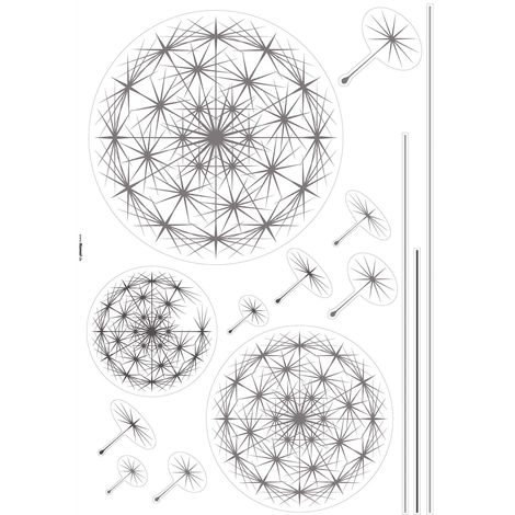 Komar Wandaufkleber - Dandelion - 70 x 100 cm - selbstklebender Wandsticker - Minimalistisch (1/2)