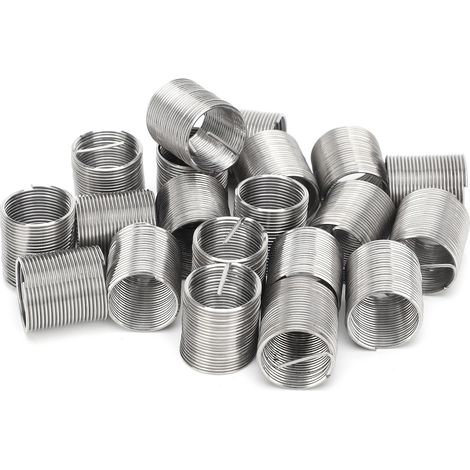 20 Stück Gewindeeinsätze, Reduziermuttern, Edelstahl, Drahtbefestigung, M14x1x2D (1/5)