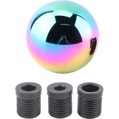 Pommeau de Levier de Vitesse en Métal, Pommeau Manuel Universel de Voiture Tête de Changement de Vitesse en Forme de Boule Ronde pour Pommeau de Levier de Vitesse, Boutons (1/5)