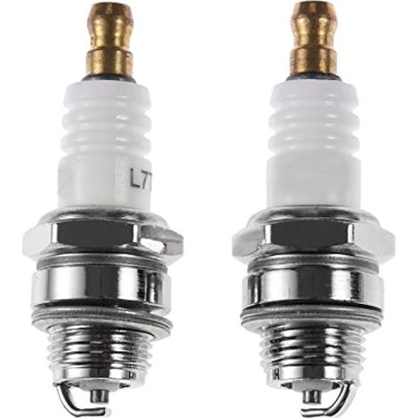 2 PCS 25cc 52cc 62cc Tronçonneuse Débroussailleuse L7T Bougies d'Allumage pour 2-Temps Moteurs MS180 MS250 MS070 Remplacer BPMR7A L8RTF L8RTC WS8F WSR5F RCJ6Y RCJ7Y (1/4)
