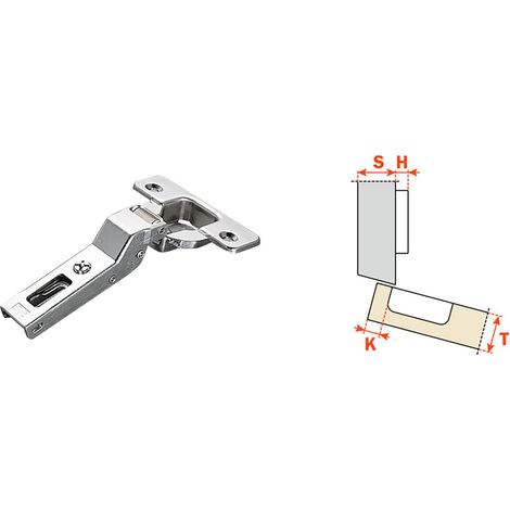 Cerniera per Mobili C2ABZ99 Collo 15° Angolo Positivo Salice C2AB 10 Pezzi