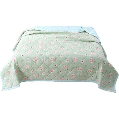 Couette d'été en coton lavé, légère, anti-boulochage, literie climatisée pour chambres d'hôtes et voyages (1,5 x 2 m) (1/3)