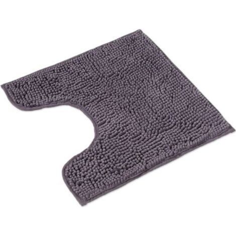 Tapis de Bain 50x50 cm Contour WC,,Gris,Antidérapant, Absorbant et Doux,Sets modulables Tapis Salle de Bain (1/5)