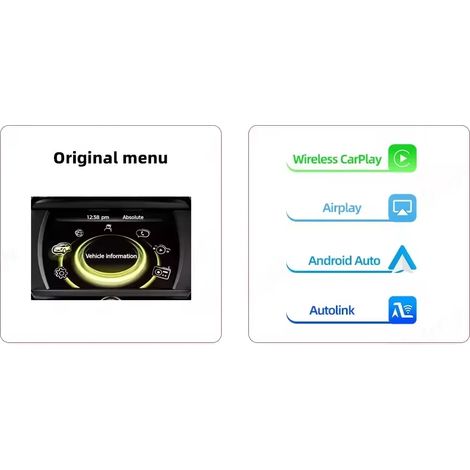 Décodeur CarPlay sans fil Android Auto, Miroir d'écran, Intégration multi-appareils, Système NBT (1/2)