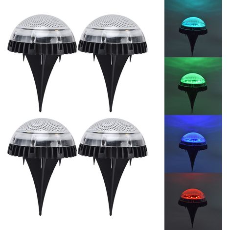 Lampe solaire encastrable à dégradé de couleurs, éclairage extérieur pour pelouse, lampe paysagère multifonctionnelle étanche à 8 LED, éclairage d'escalier. (1/5)