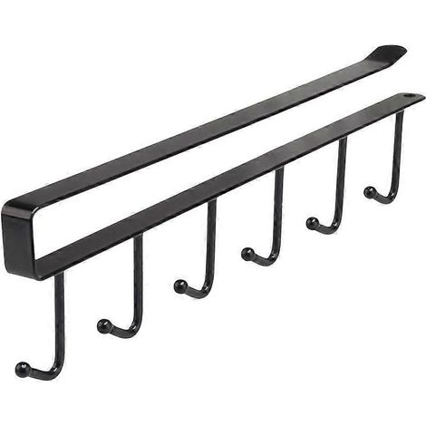 Crochet de rangement sans perçage pour spatule et cuillère de cuisine F7F6 Noir (1/5)