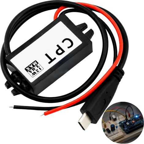 Convertisseur DC DC 7–22 V vers Type-C 5 V 3 A, Régulateur de Tension 12 V vers 5 V, Module Abaisseur de Tension 15 W pour Projets DIY et Alimentation 5 V (1/5)