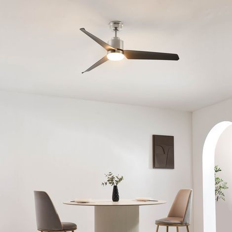 Dimmbarer schwarzgrauer LED-Deckenventilator mit CCT-Funktion - Altair
