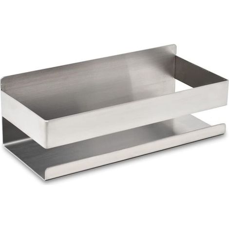 Duschablage aus verchromtem Edelstahl – Montage ohne Bohren dank Saugnapf – Maße: 23 x 9 x 7,3 cm – Rostbeständig (1/5)