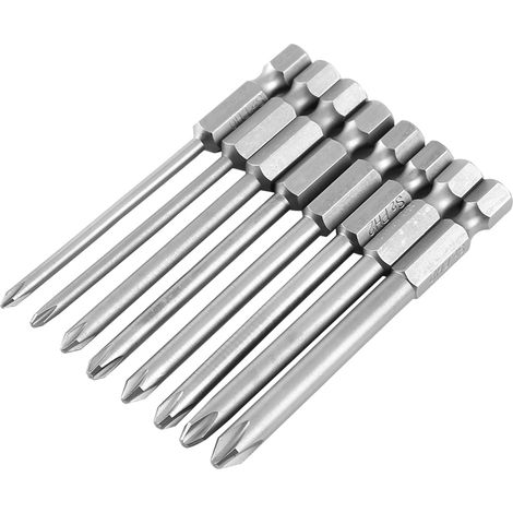 kit tournevisLot d'embouts magnétiques Phillips 1/4" de 75mm pour vissage électrique, 8 pièces (1/5)
