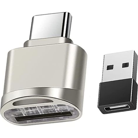 Lecteur de Carte Micro SD, Lecteur de Carte de Type C avec Adaptateur USB C, Lecteur de Carte OTG USB C vers Micro SD SDXC SDHC,Convient pour Samsung, MacBook, Smartphones de Type C, tablettes (1/5)