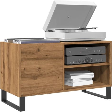 Mueble discos madera de ingeniería roble artisan 84,5x38x48 cm vidaXL (1/5)