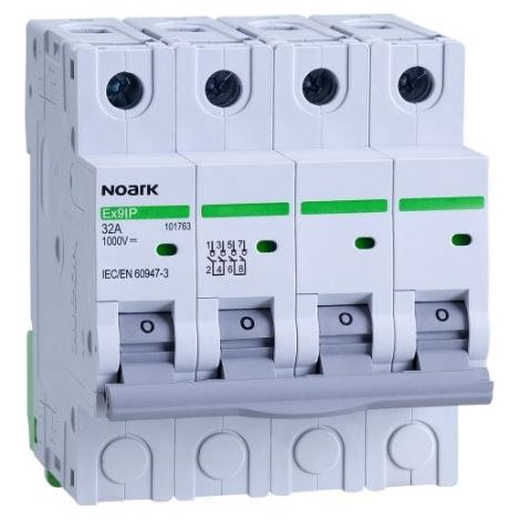 Interruttore PV Noark grigio 16 A 1000 V per fotovoltaico