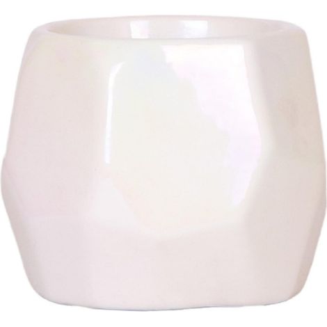 Cache-pot Pearl Finition Brillante Effet Travertine pour Décoration Intérieure Ø 9 cm - PANGIVO