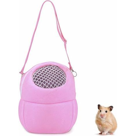 Bolsa transportadora para mascotas, transportín de viaje para mascotas con correas de hombro de nailon, bolsa para mascotas pequeñas, para hámsteres y erizos. (1/5)