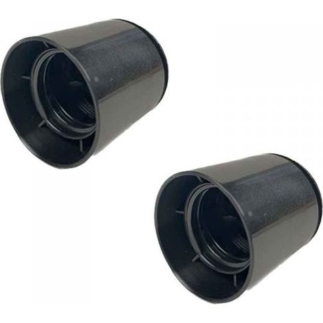 2 Pezzi Portalampade E27, Portalampada in Termoplastico Nero