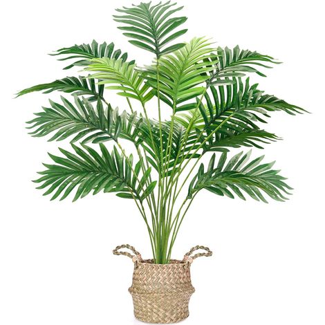 Palmier Artificiel - 1 Pot - Plastique Et Métal - Décoration Réaliste - Salon Et Bureau - 71,1 cm (1/5)