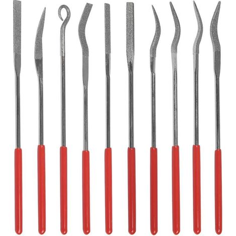 10 Pièces Limes à Aiguille en Alliage pour Moudre et Réparer les Moules, Kit de Lime Grains pour Travail de Précision Bricolage Modelisme