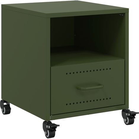 Maison Exclusive - Nachttisch Olivgrün 36x39x43,5 cm Stahl
